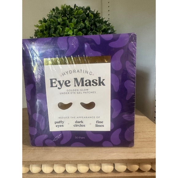 Hydrating Eye Mask‎ Golden Glow Under Eye Gel Patches Puffy Eyes Dark Circles - Picture 1 of 3
